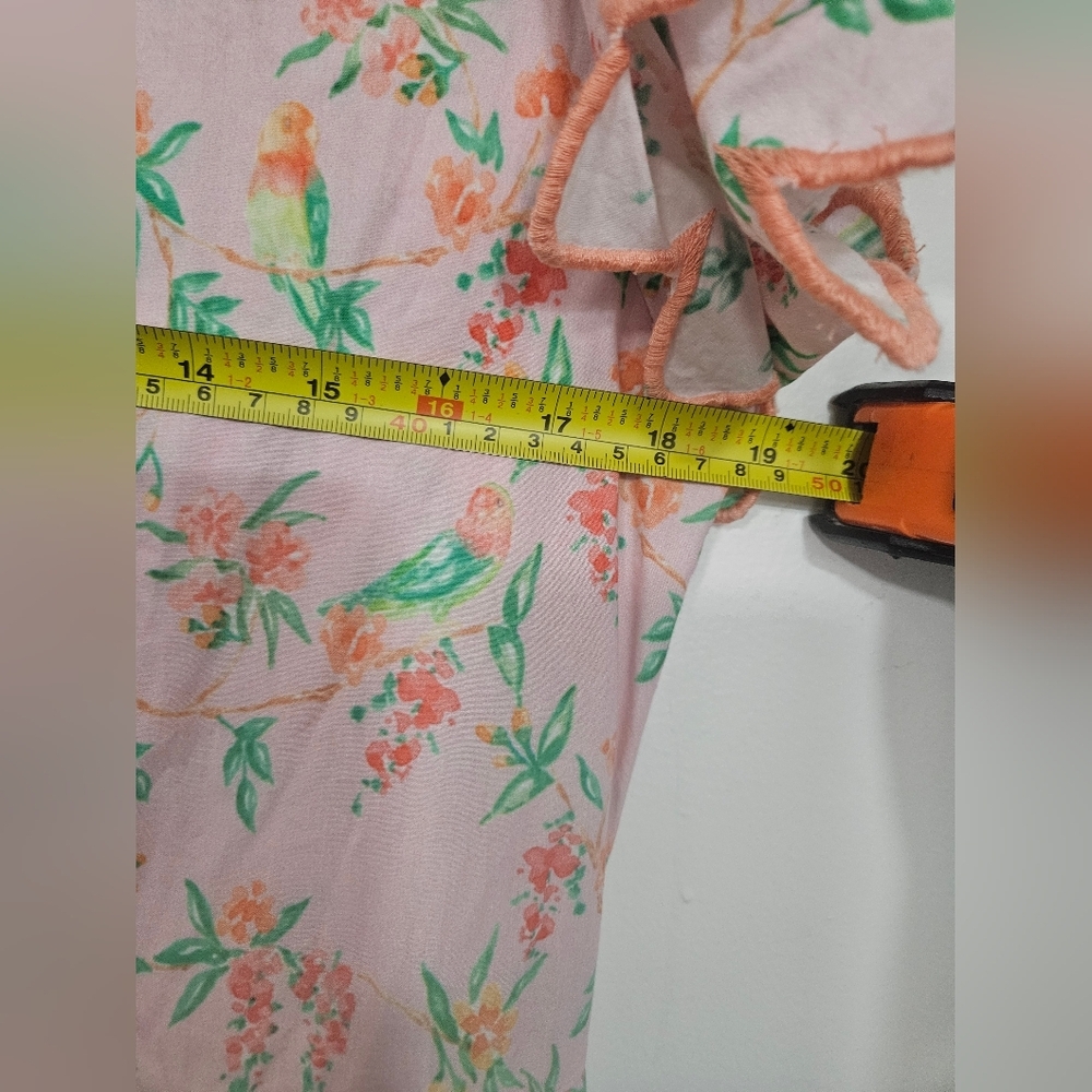 Victoria Dunn Pink Floral Ruffle Tiered Midi Dress - Picture 7 of 7